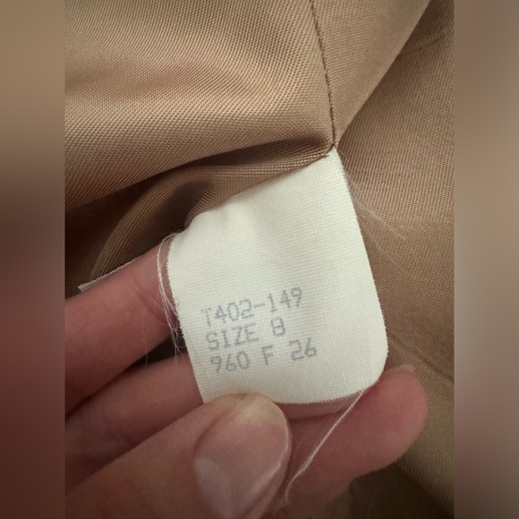 VTG Pendleton 1970s Set Tan Wool Long Sleeve Button Breasted Blazer + Skirt 8 - Picture 7 of 16